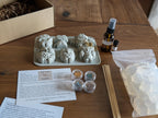 Melt-and-pour soap making kit with pre-measured ingredients