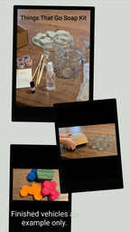 Melt-and-pour soap making kit with pre-measured ingredients