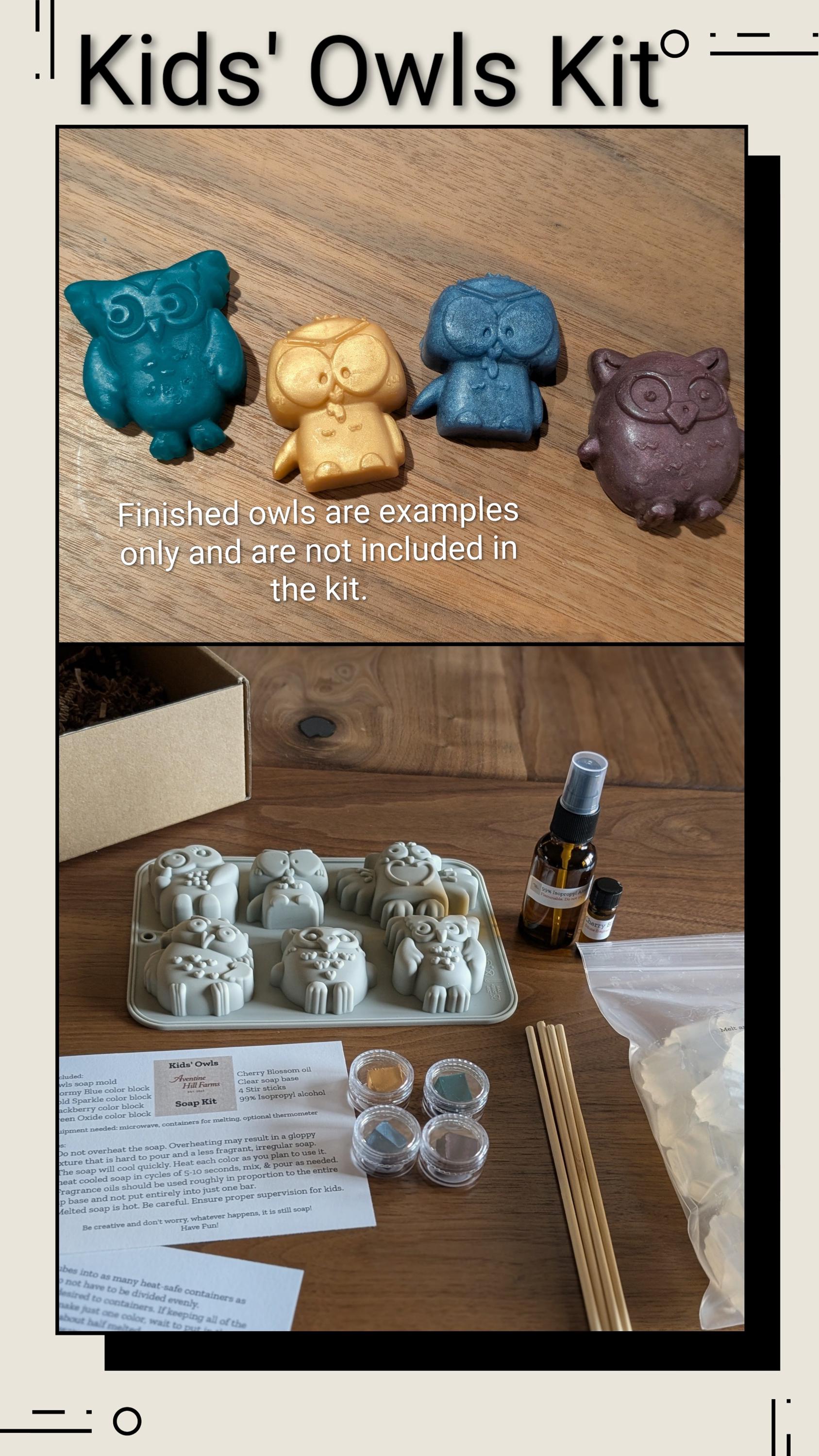 Melt-and-pour soap making kit with pre-measured ingredients