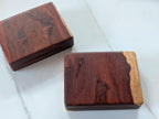 Bolivian rosewood double deck card boxes with sapwood edge