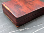 Bolivian rosewood double deck card box, grain detail