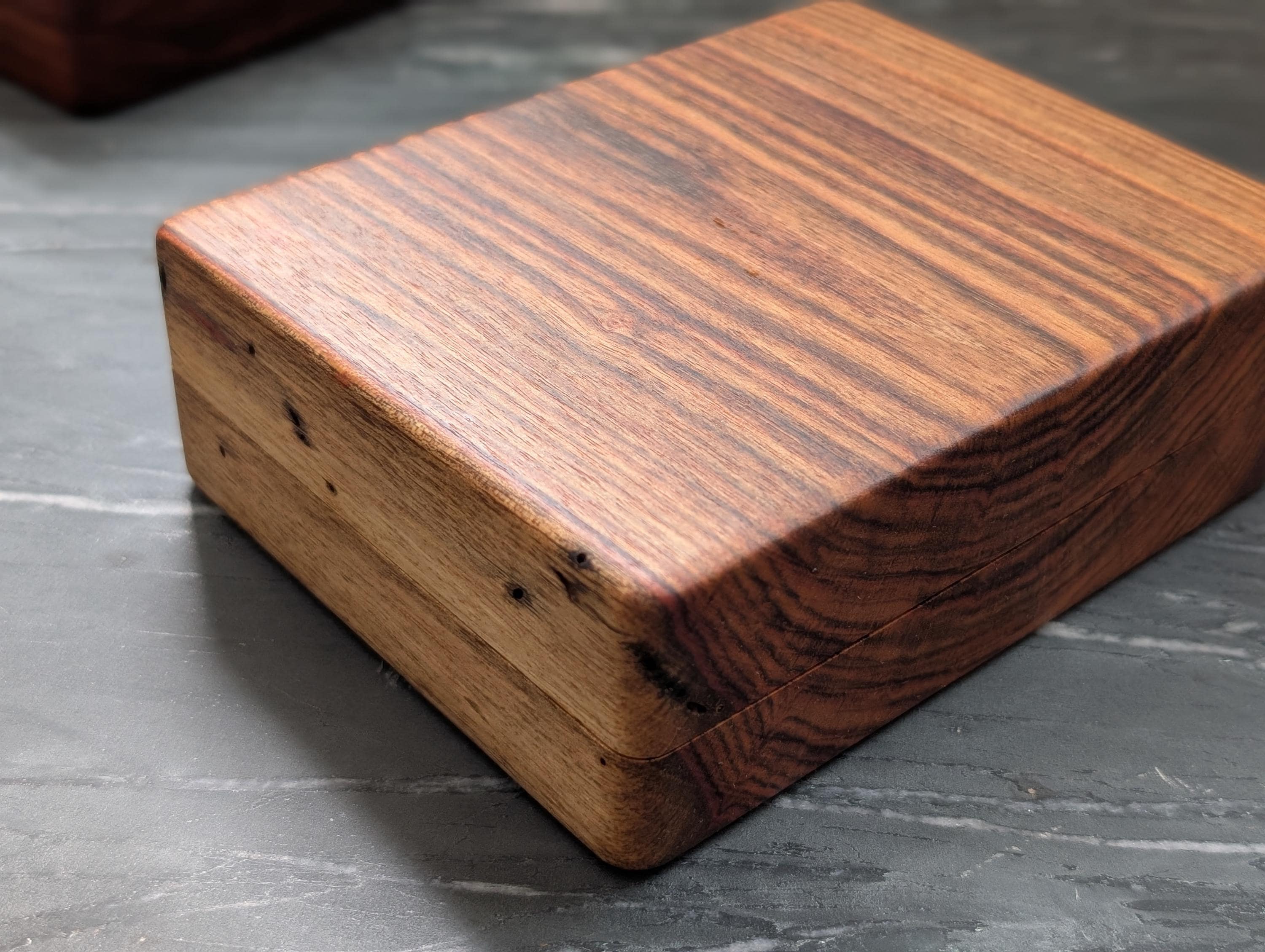 Bolivian rosewood double deck box, lid seated