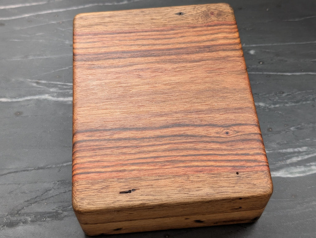 Bolivian rosewood double deck box, closed