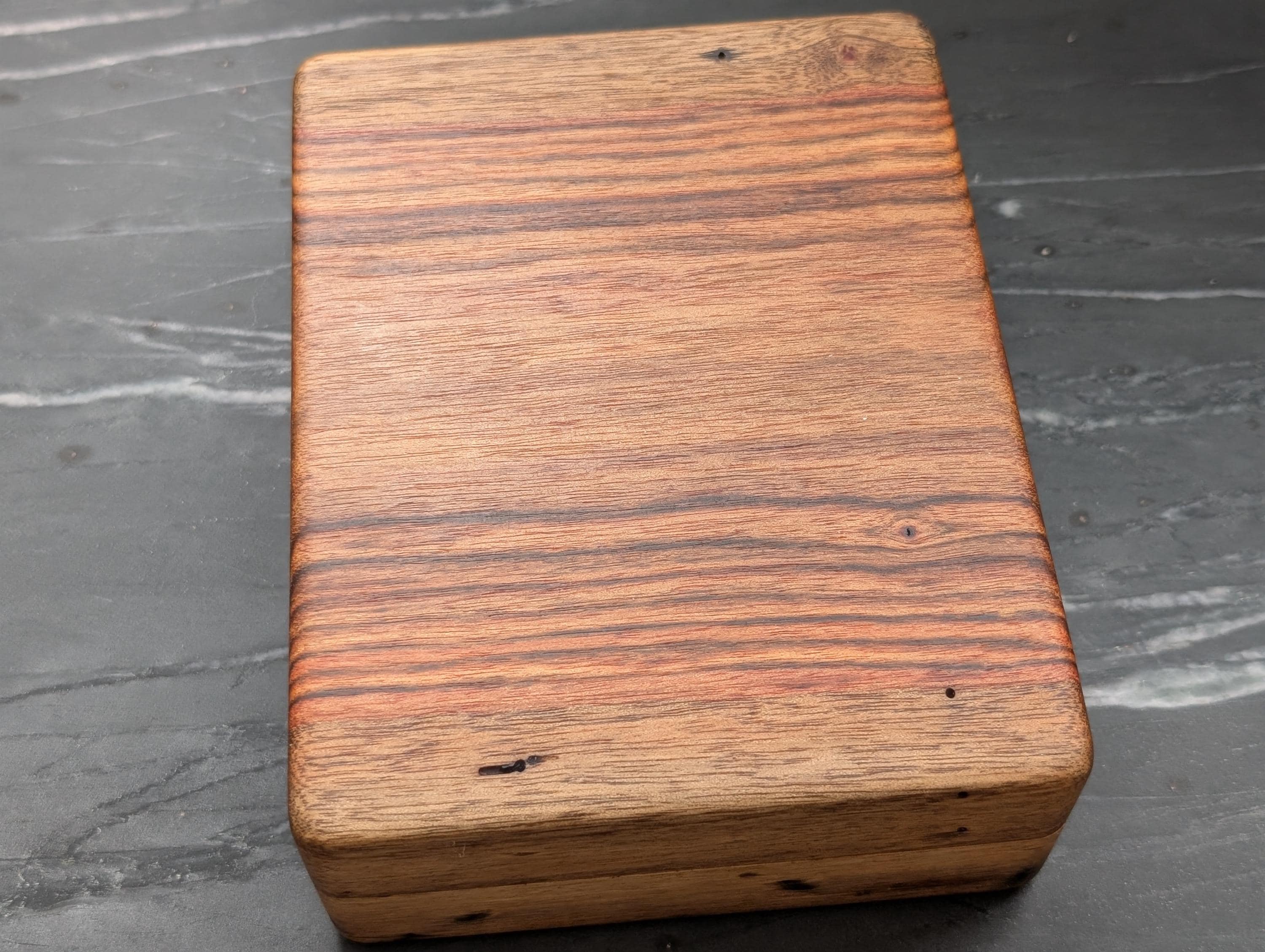 Bolivian rosewood double deck box, closed