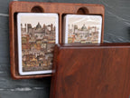 Double deck box open, two decks side by side